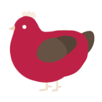 A crimson and bark chicken