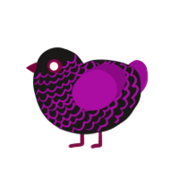 (unnamed), a sable and plum chicken with a lace pattern