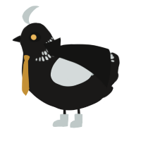 A sable and silver chicken with a neck-band pattern