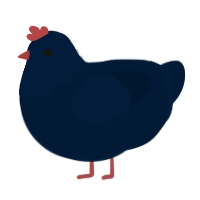 A tumblr chicken with a head pattern
