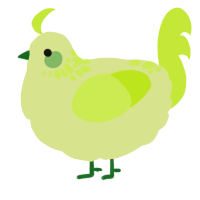 A lemon and lime chicken with a neck-speckle pattern