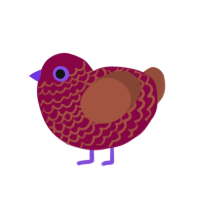 (unnamed), a maroon and russet chicken with a lace pattern