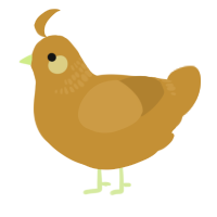 A gold chicken with a neck-band pattern