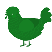 A leaf chicken with a lace pattern