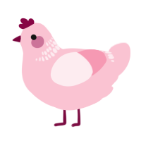 A rose chicken with a neck-band pattern