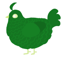 A leaf chicken with a lace pattern