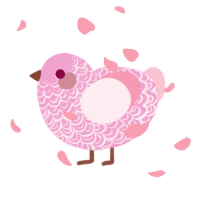 A pink and rose chicken with a double-lace pattern