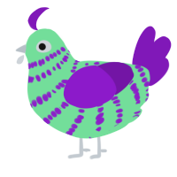 Zōheikyoku, a spring and violet chicken with a bar pattern