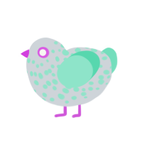 (unnamed), a mist and mint chicken with a speckle pattern