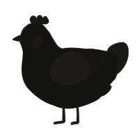 A black and sable chicken