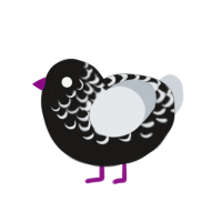 (unnamed), a sable and mist chicken with a half-lace pattern