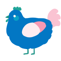 A sapphire and rose chicken