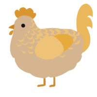 A beige and honey chicken with a half-lace pattern