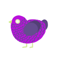 (unnamed), a amethyst and overcast chicken with a lace pattern