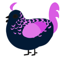 A tumblr and orchid chicken with a half-lace pattern