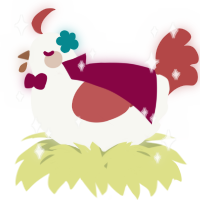 A white and red chicken