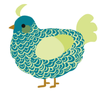A sea and lemon chicken with a double-lace pattern