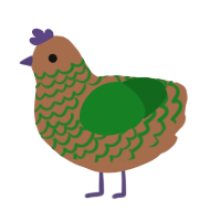 (unnamed), a brown and leaf chicken with a lace pattern