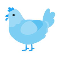 A sky chicken with a head pattern