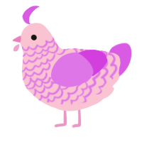 A rose and orchid chicken with a lace pattern