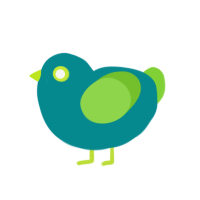 (unnamed), a teal and grass chicken