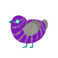 (unnamed), a violet and ash chicken with a bar pattern