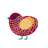 Lego Brick, a maroon and honey chicken with a lace pattern