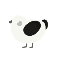 (unnamed), a white and sable chicken