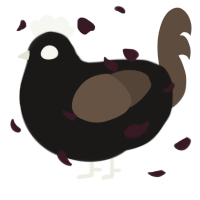 A sable and bark chicken
