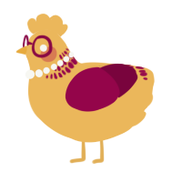 A honey and maroon chicken with a neck-band pattern