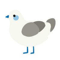 A white and ash chicken