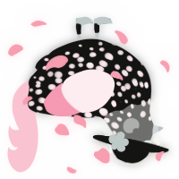A black and rose chicken with a speckle pattern