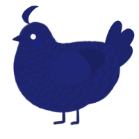 A navy chicken with a lace pattern