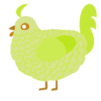 A lemon and lime chicken with a lace pattern