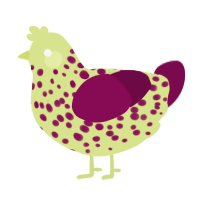 A lemon and wine chicken with a speckle pattern