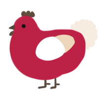 A crimson and cream chicken