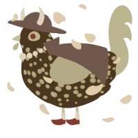 A silver and grey chicken with a speckle pattern