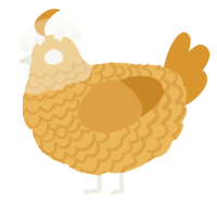 A honey and orange chicken with a lace pattern