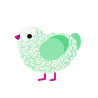 (unnamed), a white and spring chicken with a double-lace pattern