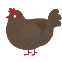 A bark chicken with a lace pattern