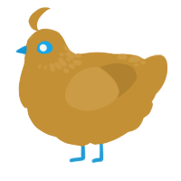 A gold chicken with a neck-speckle pattern
