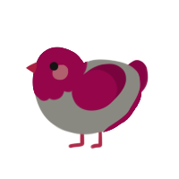 (unnamed), a ash and maroon chicken with a head pattern