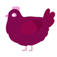 A wine and maroon chicken with a lace pattern
