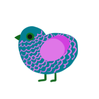 Fishbowl, a sea and orchid chicken with a lace pattern