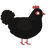 Underworld, a black and sable chicken with a neck-speckle pattern