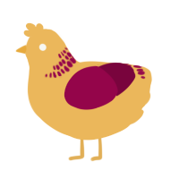 A honey and maroon chicken with a neck-band pattern