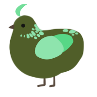 A olive and spring chicken with a neck-speckle pattern
