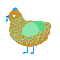 A gold and spring chicken with a lace pattern