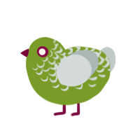 (unnamed), a chartreuse and silver chicken with a half-lace pattern