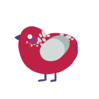 Candy Cane, a crimson and silver chicken with a neck-speckle pattern